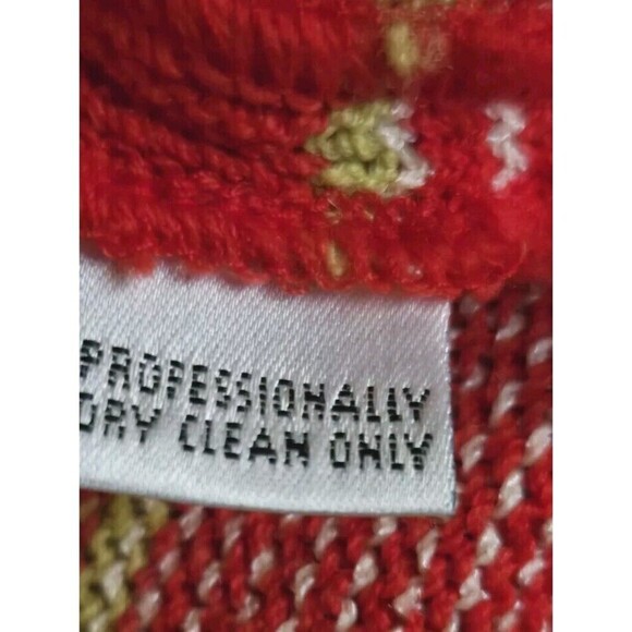 St John Sport Cardigan Marie Gray Women's Small Red Striped V-Neck Button Front - Picture 8 of 9